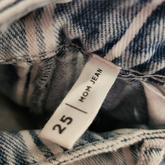 Pac Sun Mom Jeans Women's 25 High Rise Stripe Denim - Picture 8 of 9